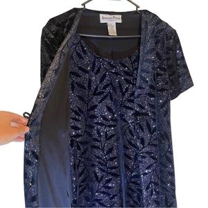 Vintage Glittery Black Formal Dress